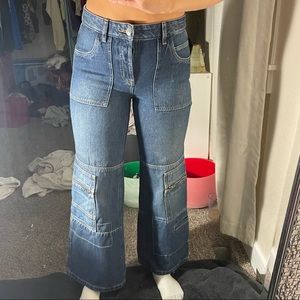 Free people cargo flare jeans. Size 28 gently worn